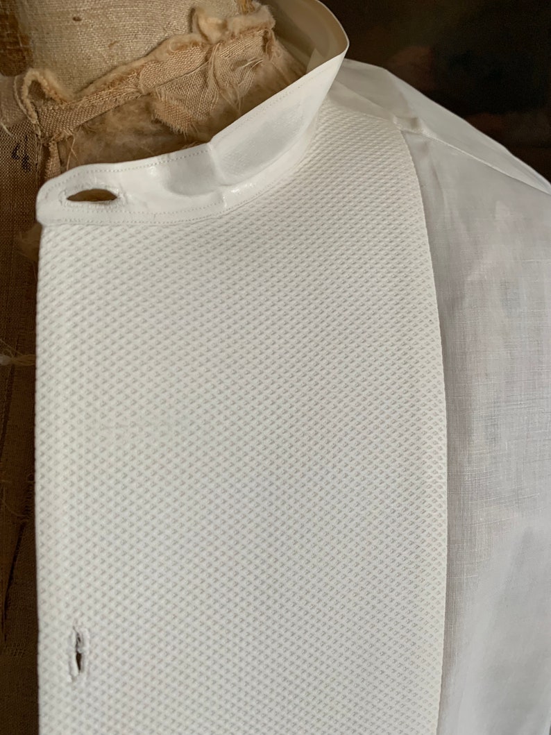 Antique English white cotton dress shirt by Hawes /& Curtis London size 16 final instalment SOLD to Joven