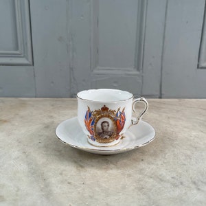 Antique commemorative cup and saucer Coronation of Edward VIII May 12th 1937