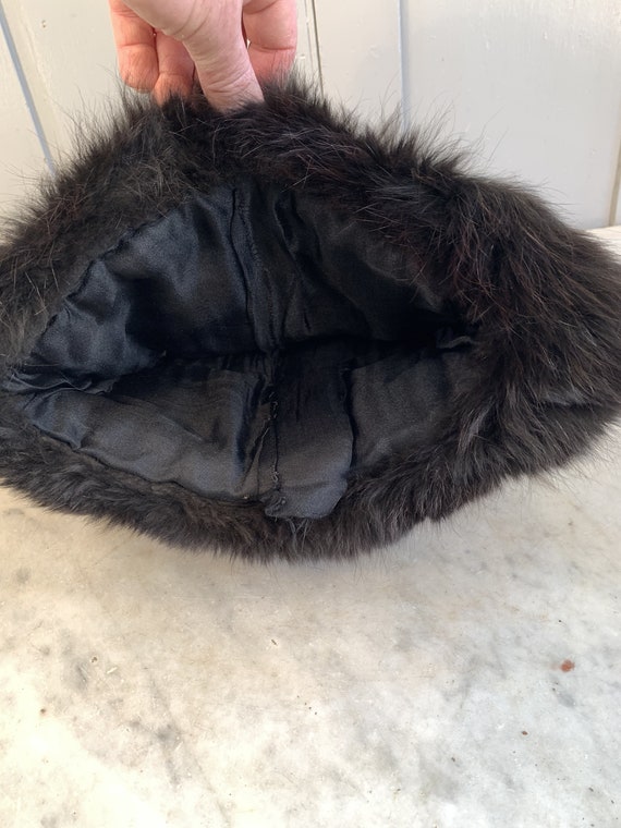 Antique French black fur muffler - image 7