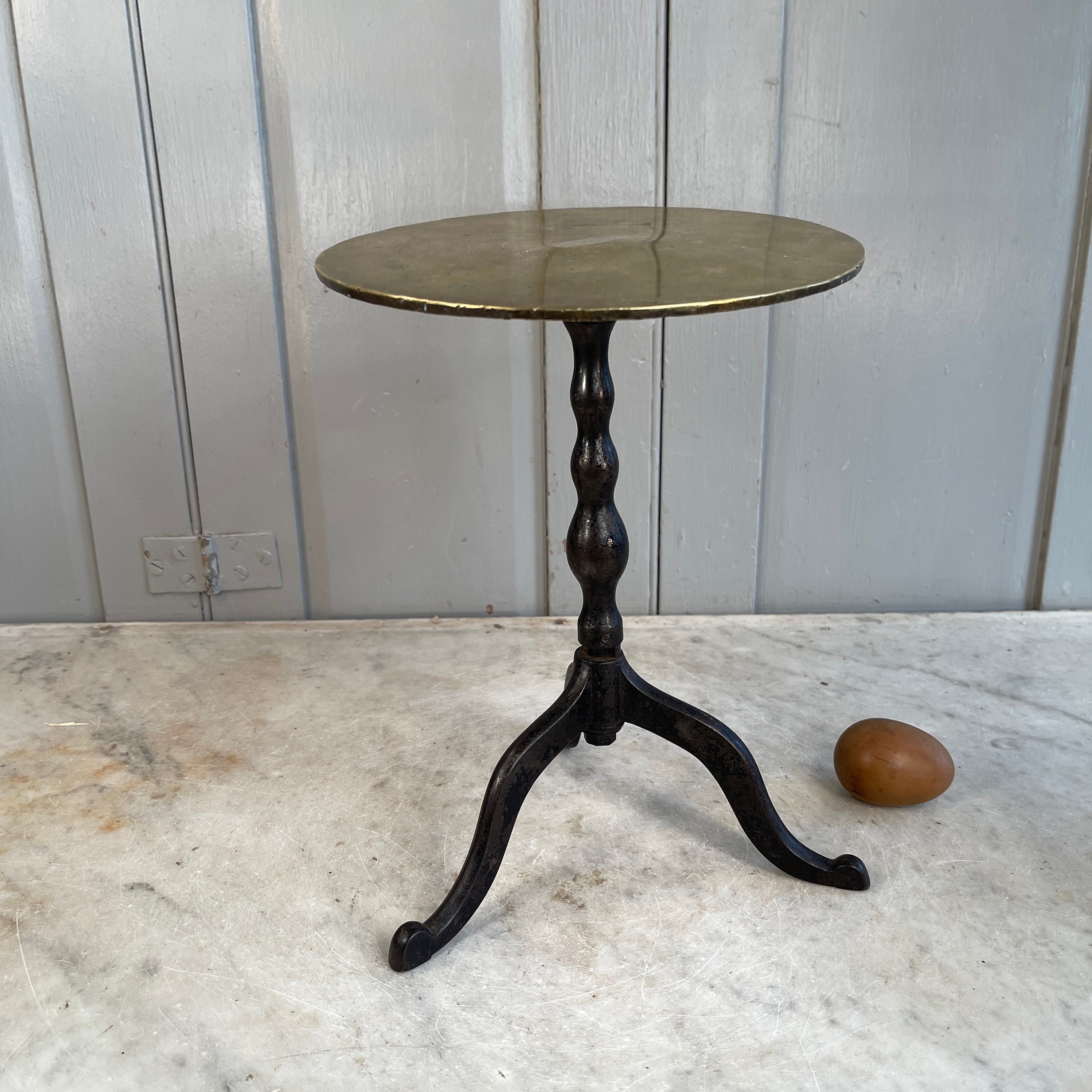 Antique Georgian Miniature Cast Iron Table or Stand With Brass Top - Etsy