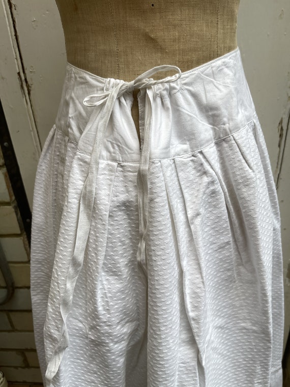 Antique French handmade white cotton pique Marcel… - image 7