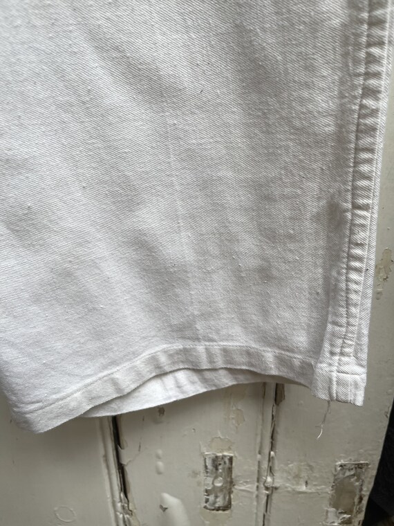 Antique vintage French short white cotton trouser… - image 6