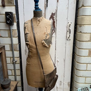Antique leather milkman's bag or satchel