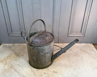 Antieke gegalvaniseerde tuingieter 2 gallons