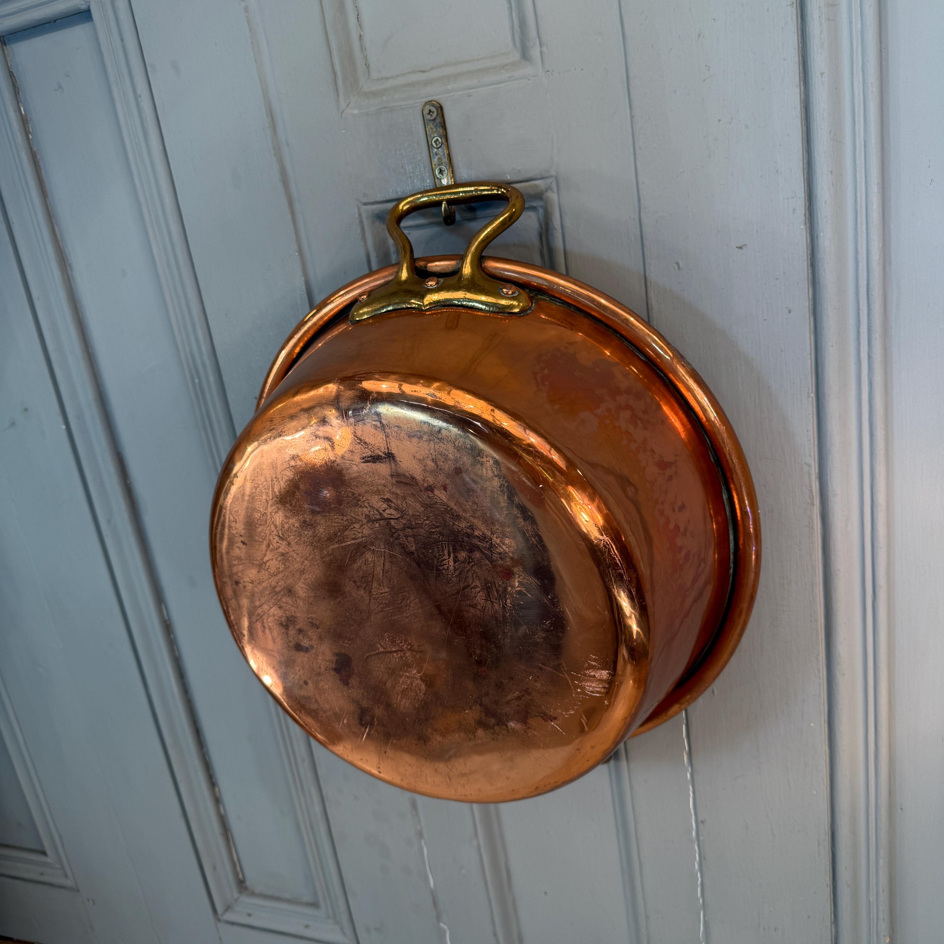 大きなアンティークのフランス製銅製保存鍋 - Etsy 日本