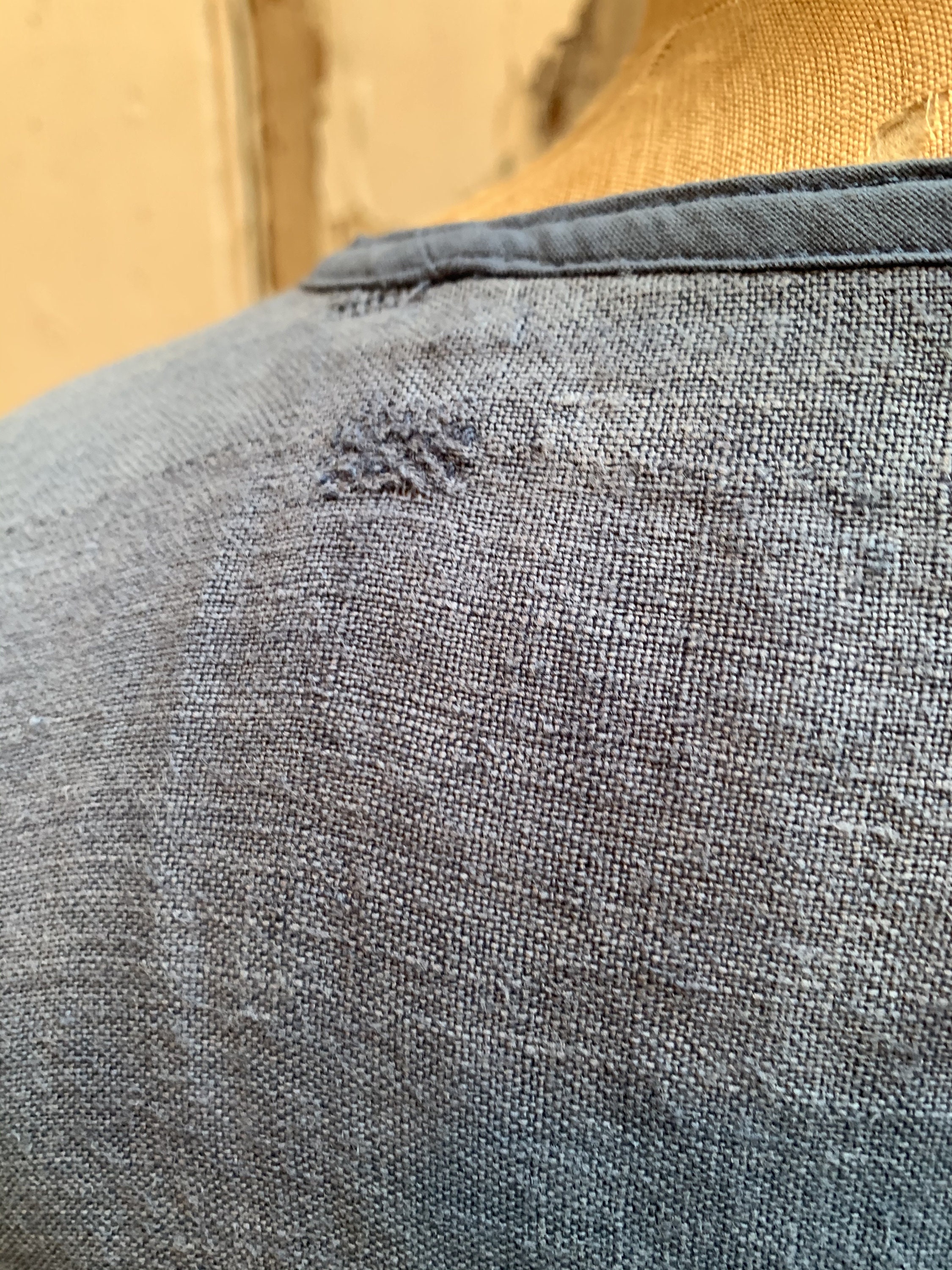 Antique French Blue Linen Dressing Gown Housecoat Jacket With Etsy