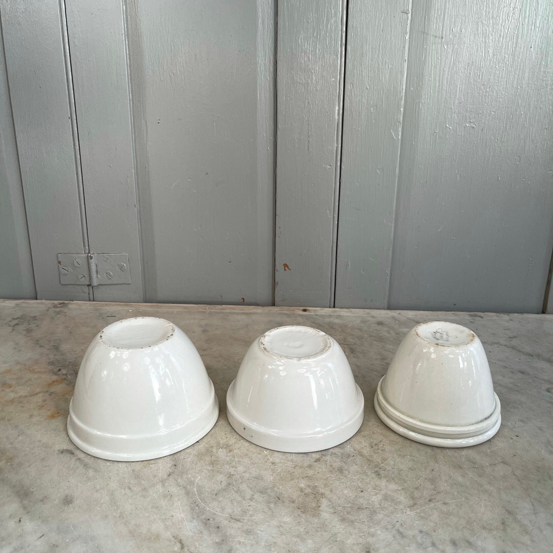 Set of 3 vintage ceramic pudding basins for plum pudding Etsy