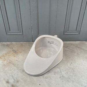 Antique Boots white ceramic slipper bedpan