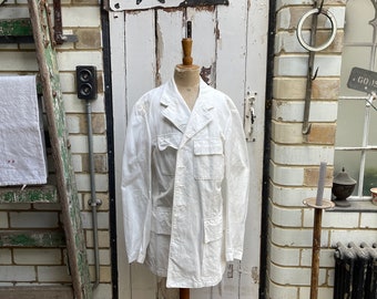 Circa 1930/40s French Wool Cotton Gentleman Jacket / Size Large