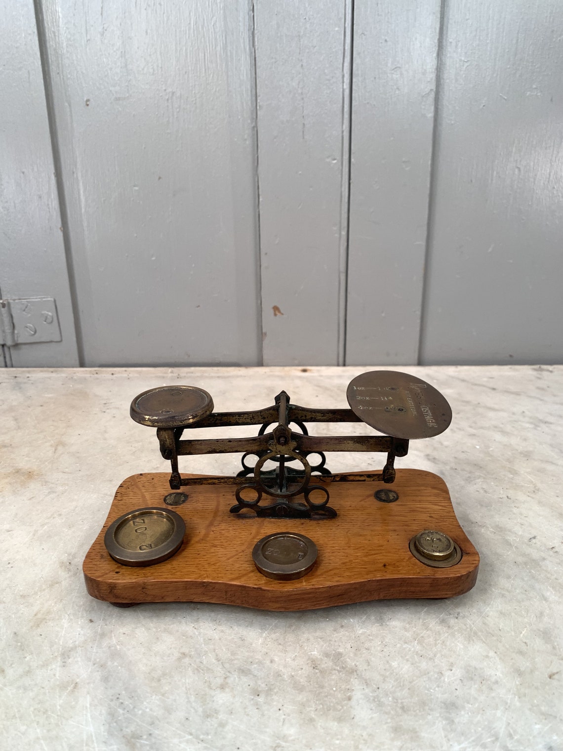 Antique brass Postal Scales Etsy