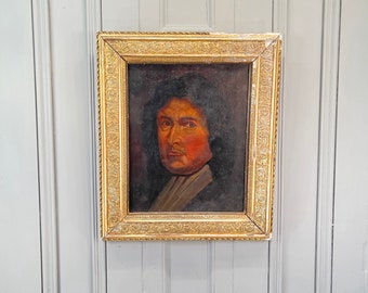 フランスアンティーク 1800年代 ポートレート 肖像画 オイルペイン