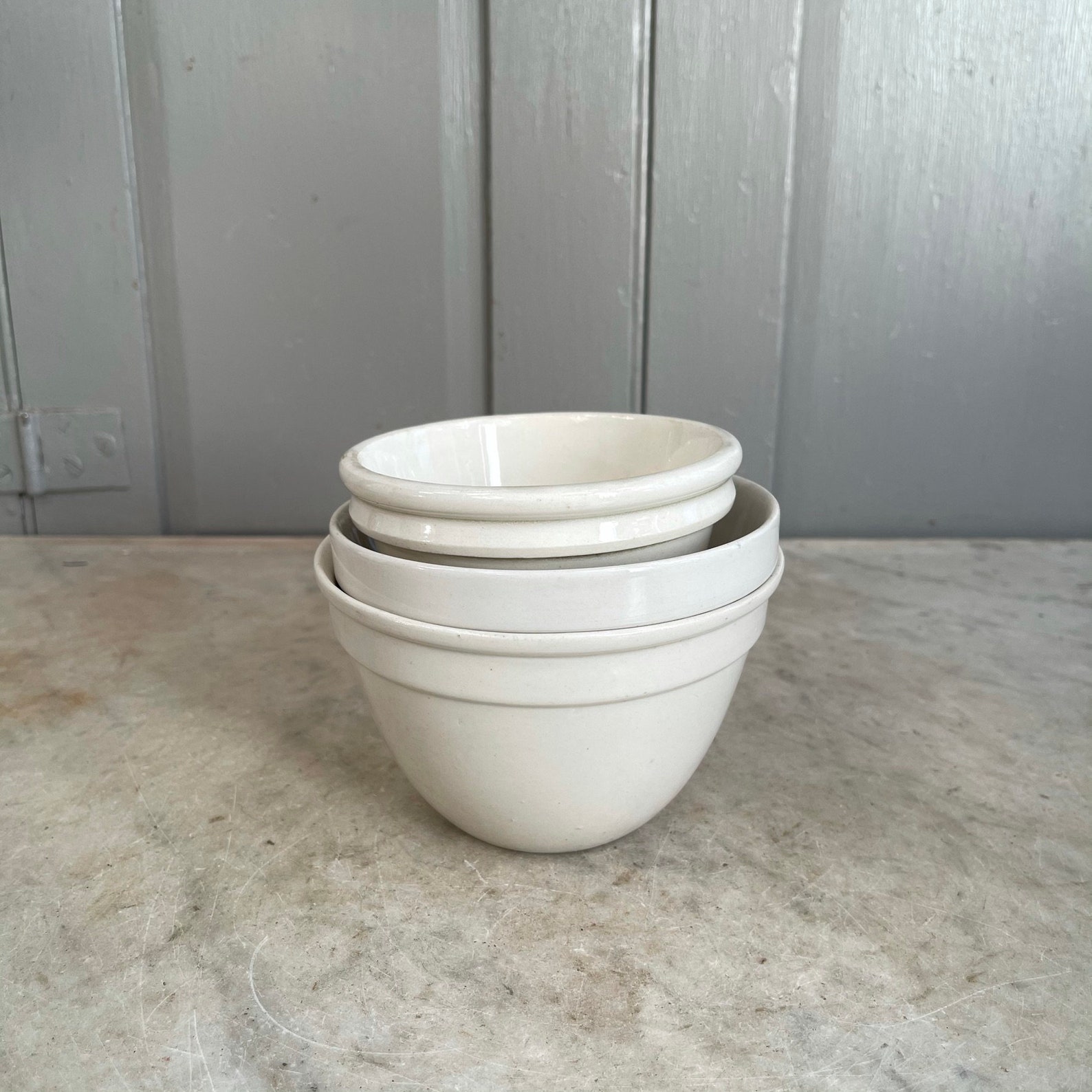 Set of 3 vintage ceramic pudding basins for plum pudding Etsy