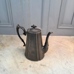 Antique English pewter coffee pot