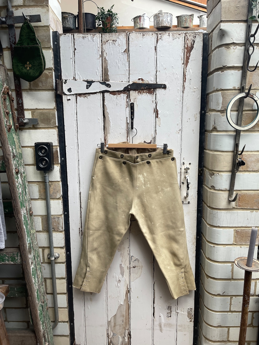 Antique Cream Wool Jodhpurs Riding Breeches Knickerbockers Etsy
