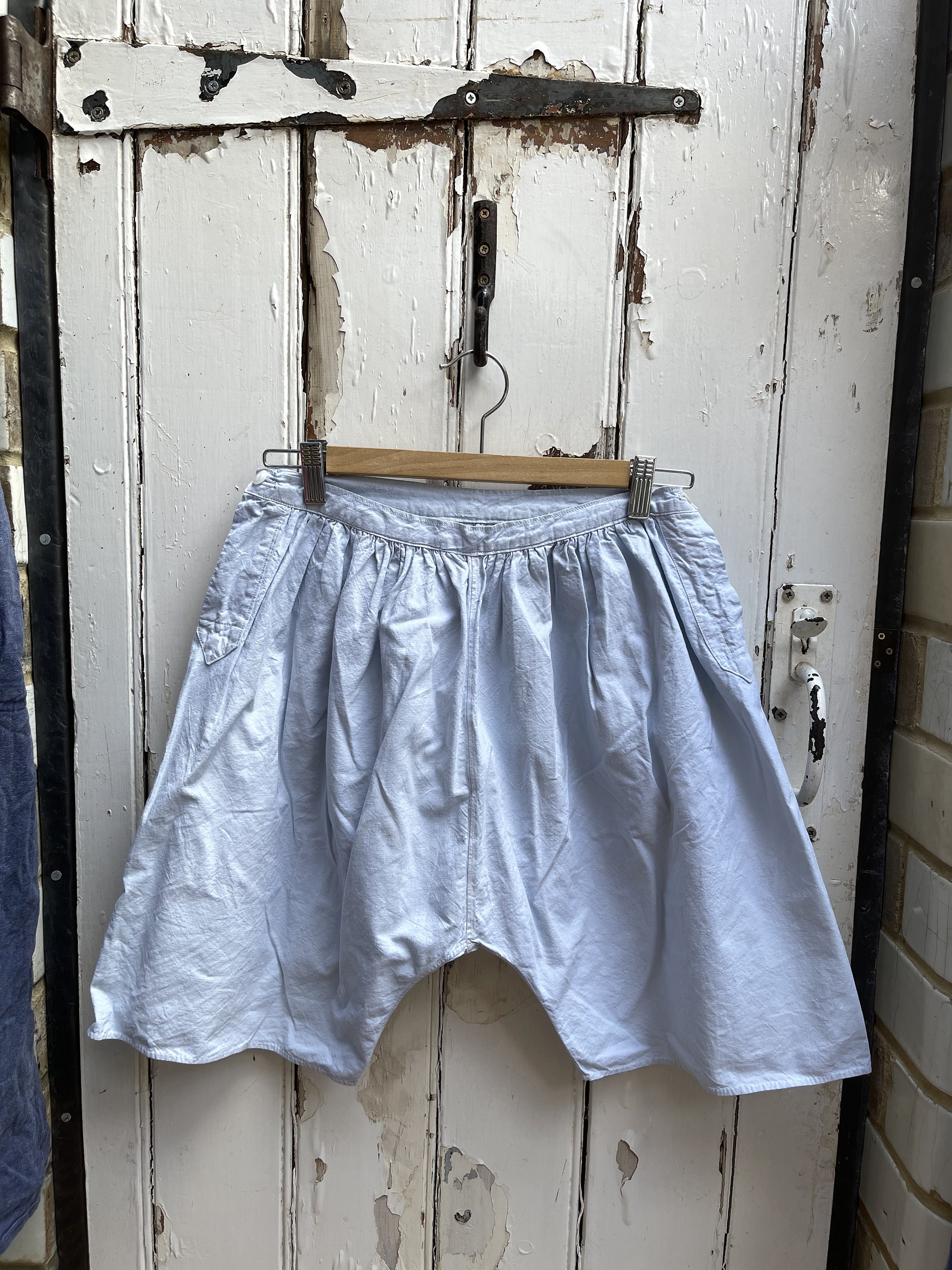 Antique French Pale Blue Cotton French Knickers Shorts Short Etsy UK