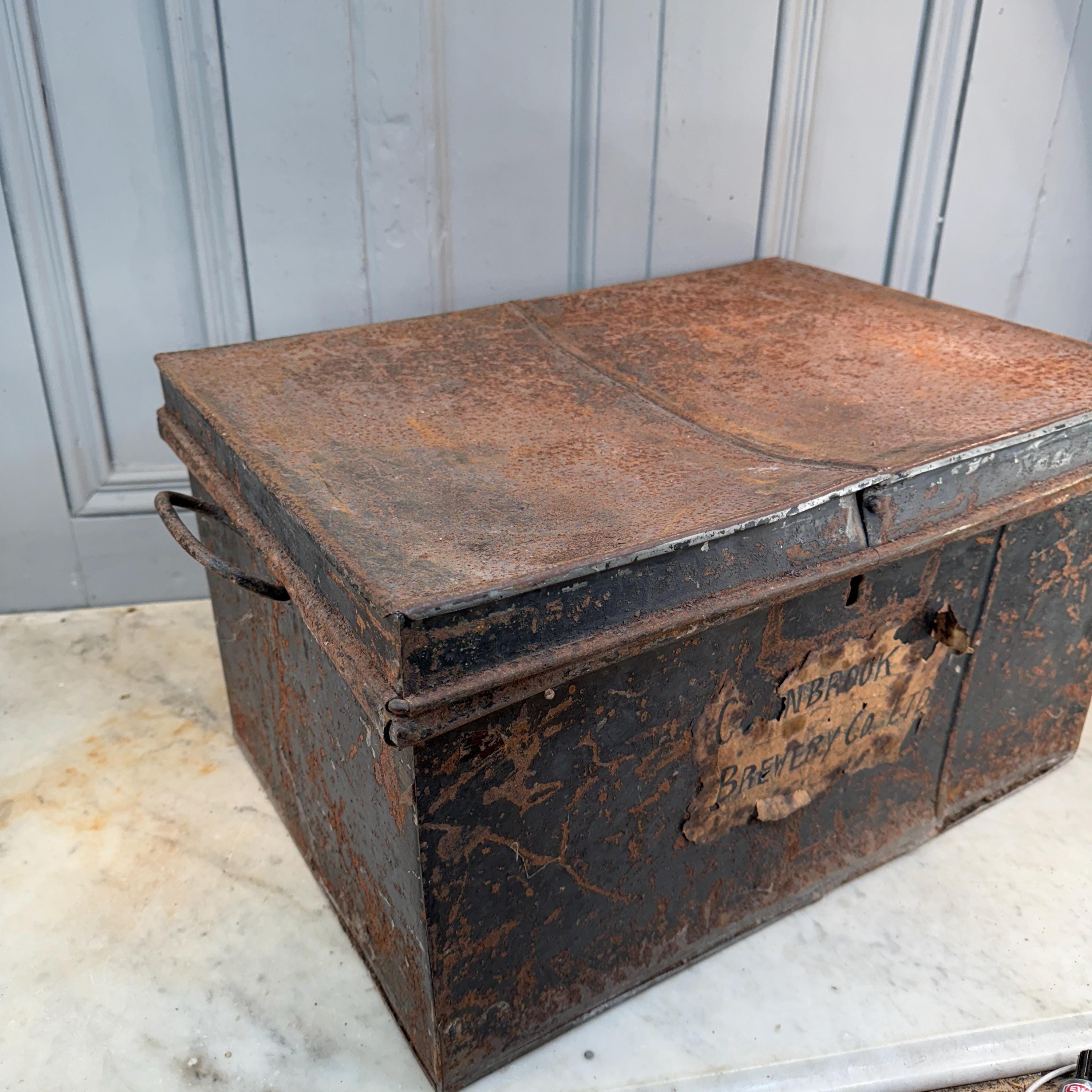 Large Antique Toleware Deed Strong Box - Etsy