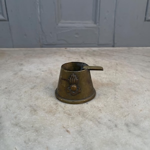 Antique French First World War WW1 Trench Art brass ashtray