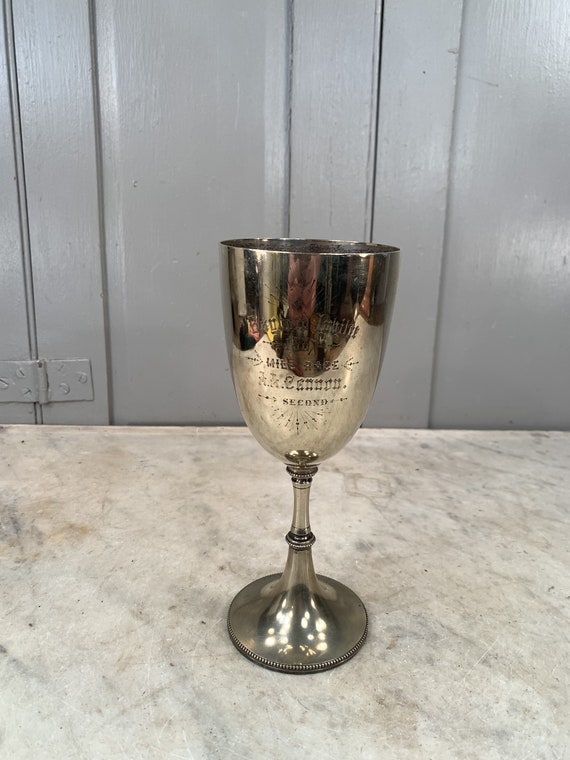 アンティークシルバーメッキ賞トロフィーベイフォードジュビリー1887