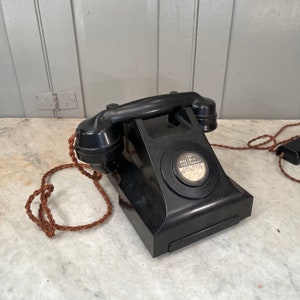 Antique black bakelite internal telephone