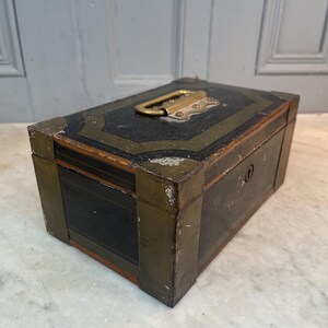Antique Toleware Strong Box Cash Box by Chatham & Sons, Wolverhampton ...