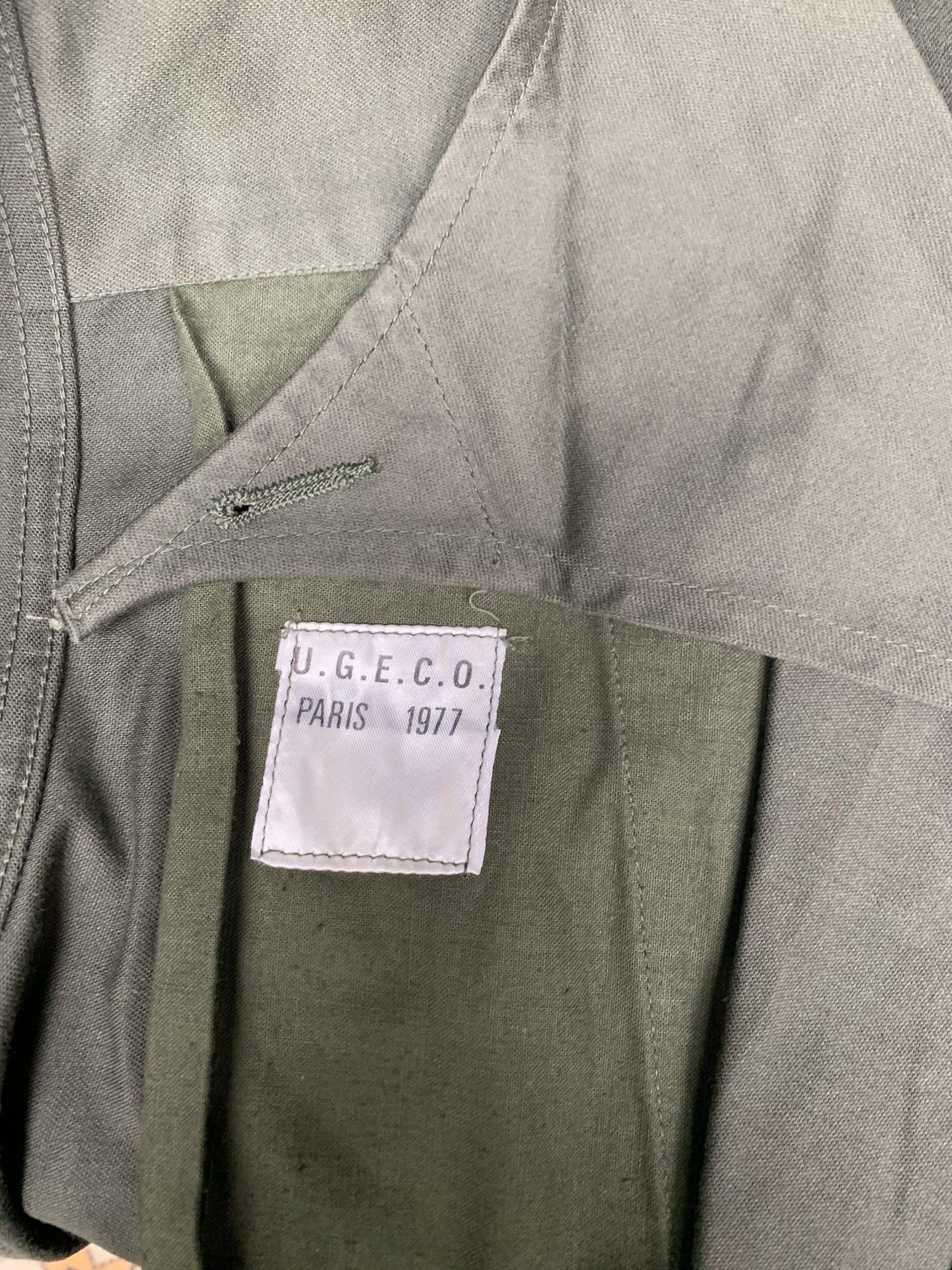 Vintage French Khaki Army Jacket Size 92C UGECO Paris 1977 - Etsy UK