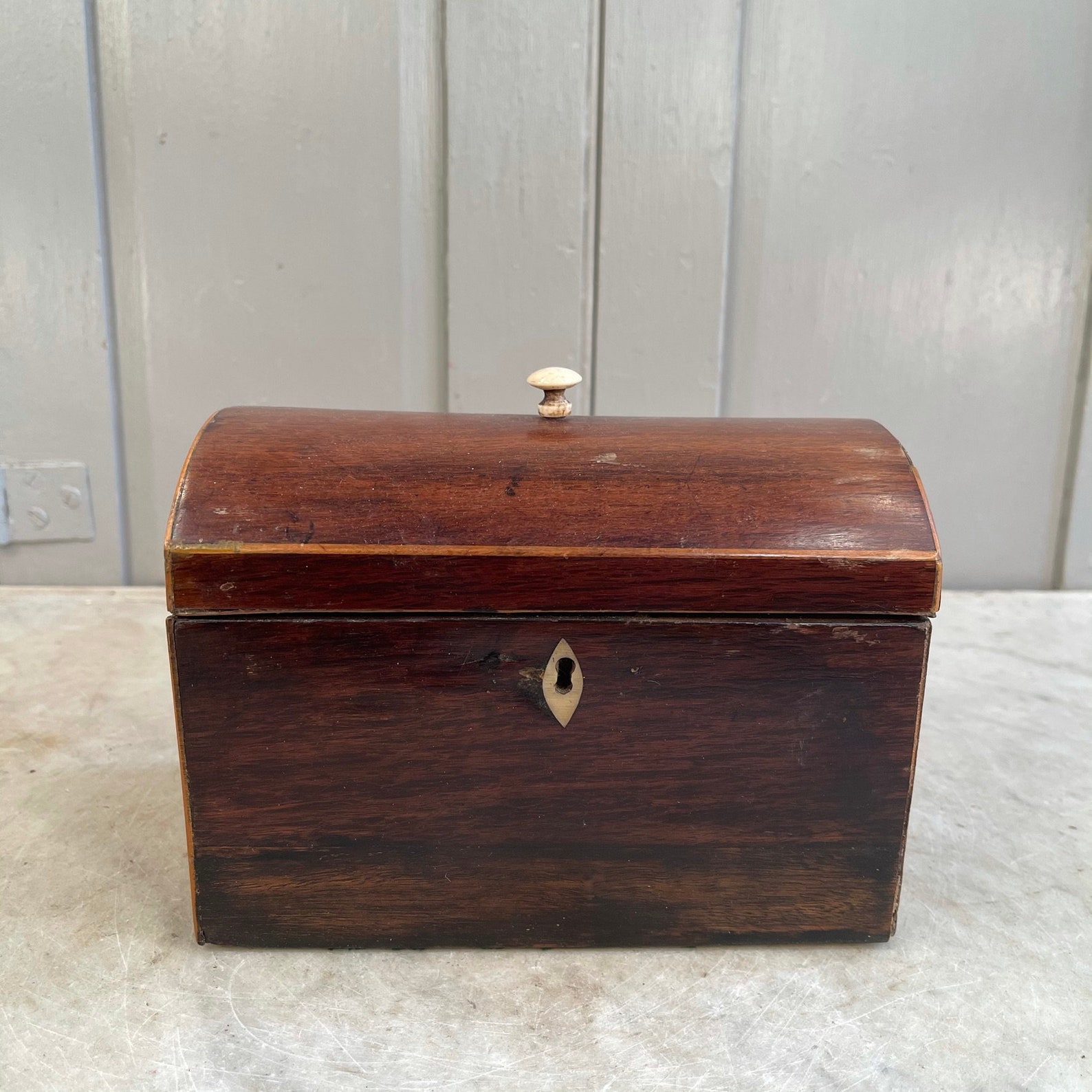 Antique Victorian Wooden Tea Caddy Etsy