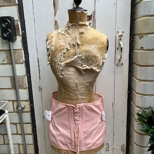 Antique vintage English lingerie pink corset