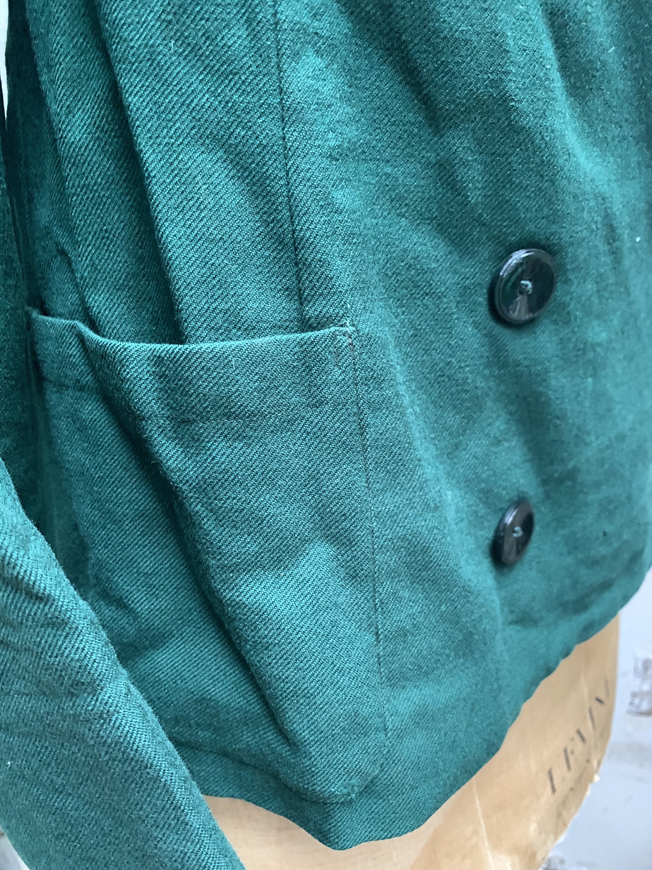 Vintage Handmade Green Wool School Blazer Jacket Size M - Etsy UK