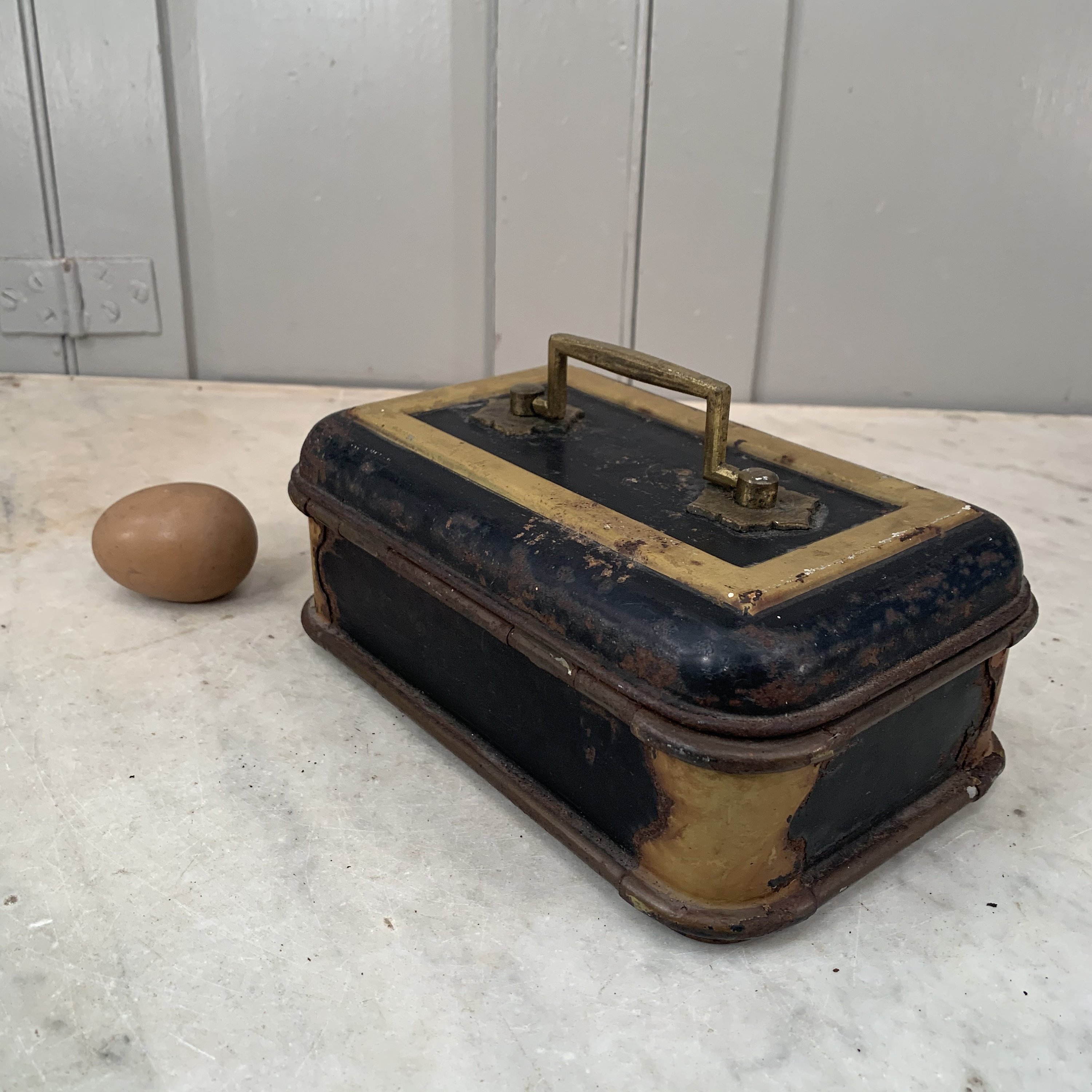 Antique Victorian Toleware Cash Tin Box or Moneybox | Etsy