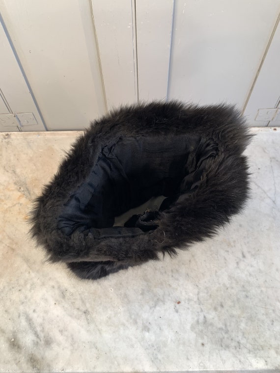 Antique French black fur muffler - image 4