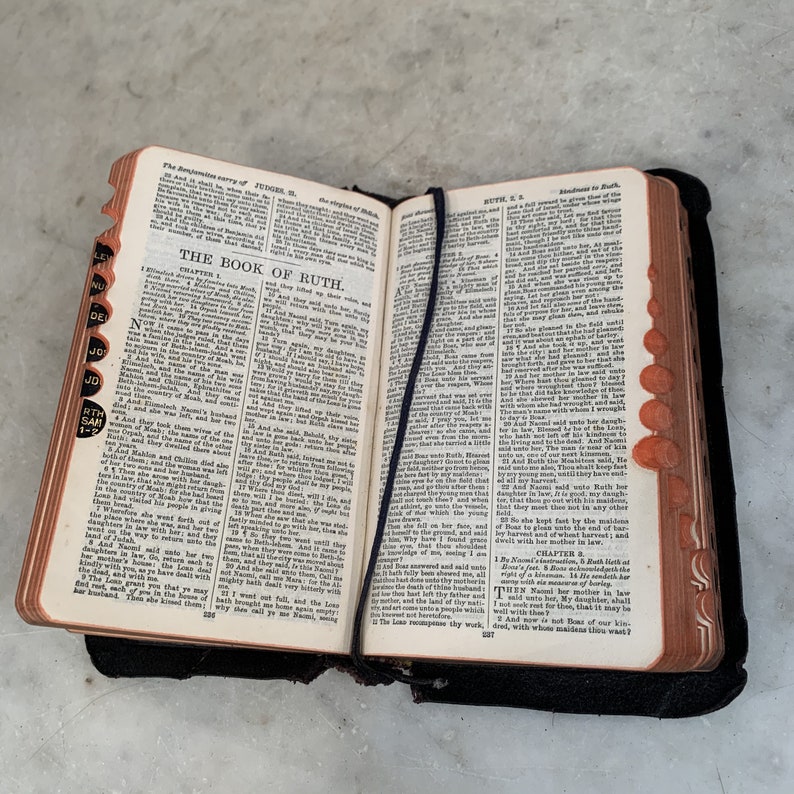 Antique small pocket size Bible dated 1914 Etsy