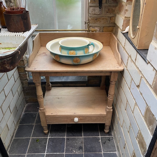 Antique Victorian pine washstand - collection or courier (at buyer's arrangement) only from London, UK