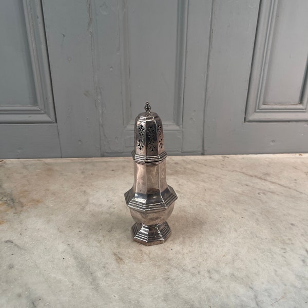 Antique silver plated sugar shaker