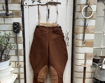 Antique brown wool riding breeches jodhpurs size S