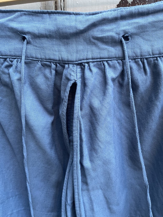 Antique French blue brushed cotton bloomers size M - image 8