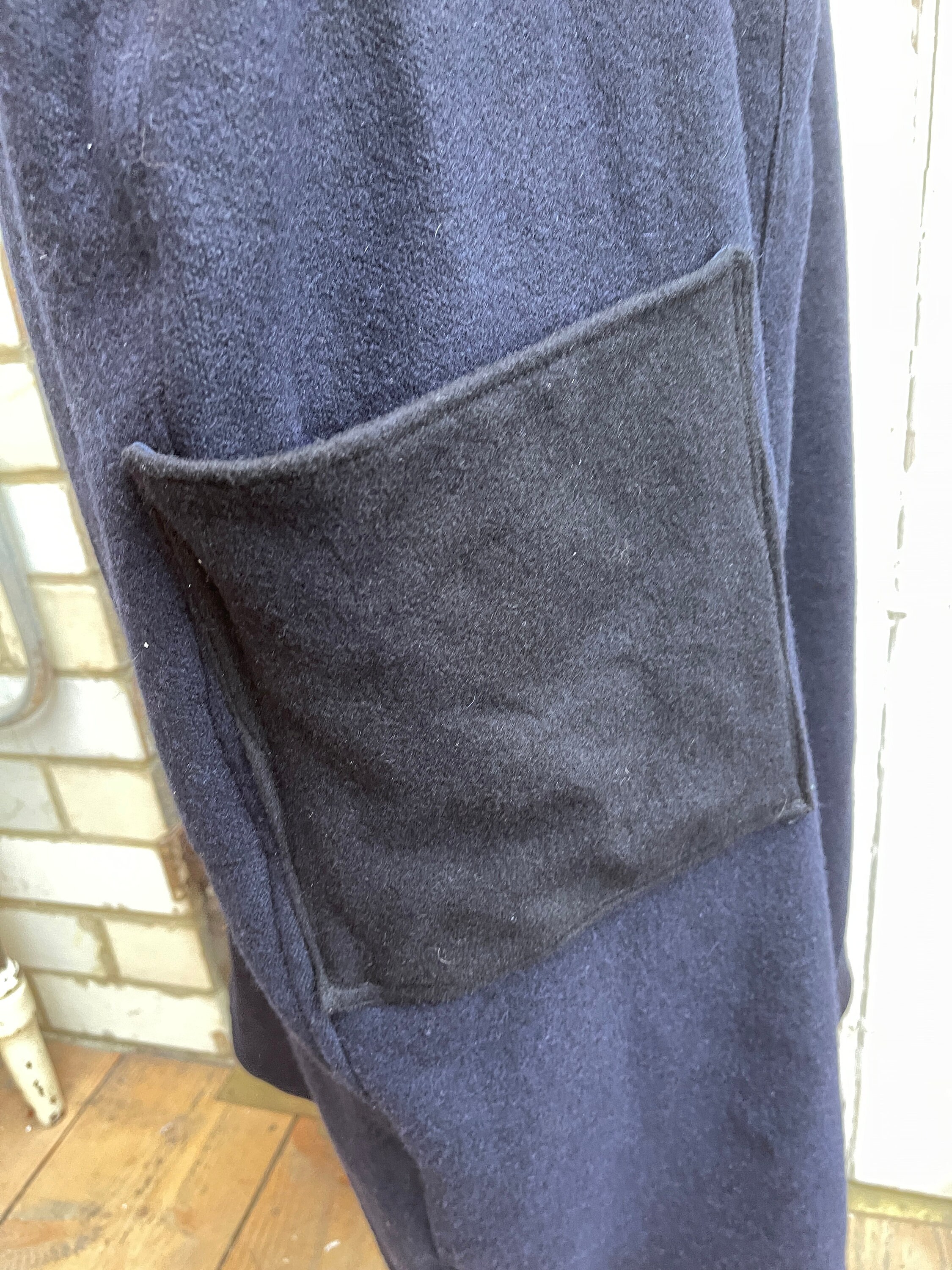 Orphan Apron Antique Dutch Handmade Long Navy Blue Wool Pinafore Dress Orphan Apron ...