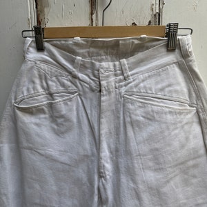 Antique white cotton jodhpurs riding breeches military knickerbockers size S
