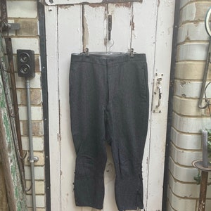 Antique French grey striped wool trousers plus fours breeches knickerbockers size M