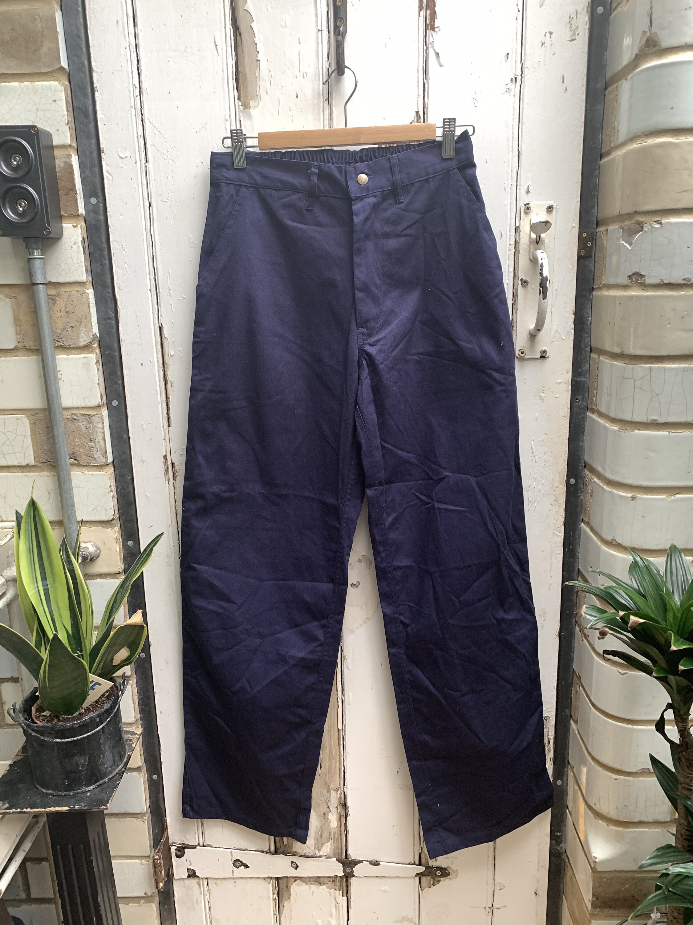 Vintage Dutch Navy Blue Cotton Workwear Trousers Size NL 44 F - Etsy UK