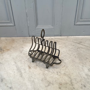 Antique silver plated toast rack