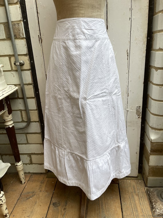 Antique French handmade white cotton pique Marcel… - image 2