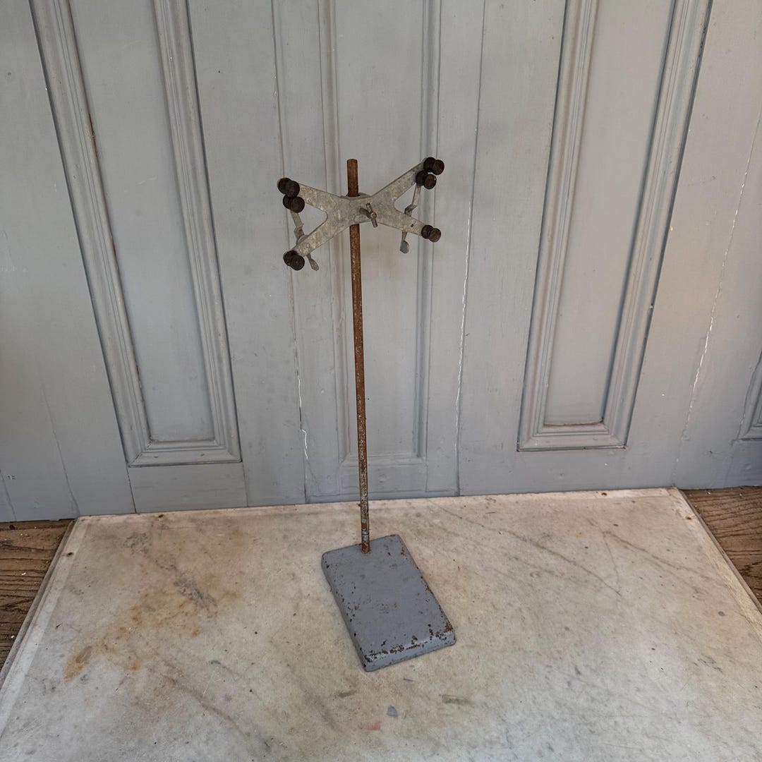 Vintage Metal Laboratory Lab Stand With X Shaped Clamp - Etsy