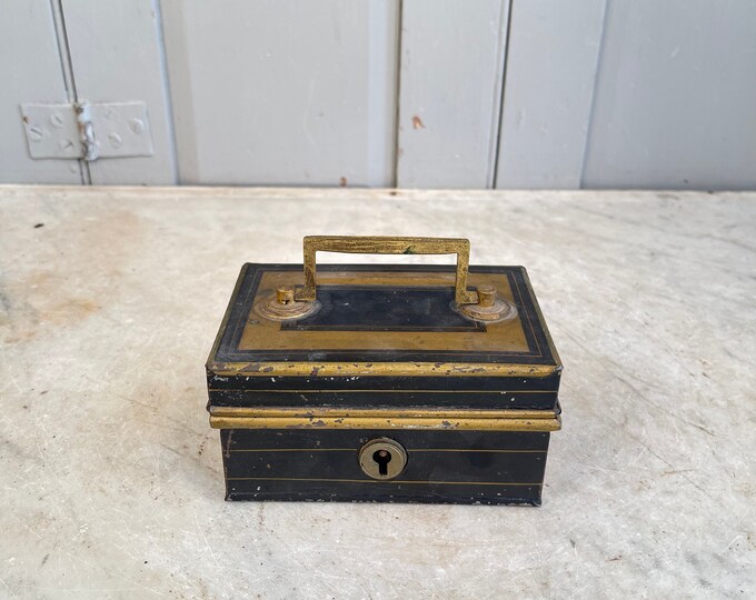 Small Antique Victorian Toleware Cash Tin or Box Moneybox - Etsy UK
