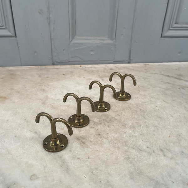 Antique Brass Cup Hooks - Etsy