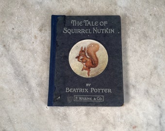 Antique Beatrix Potter book The Tale of Squirrel Nutkin genuine first 1st edition 1903