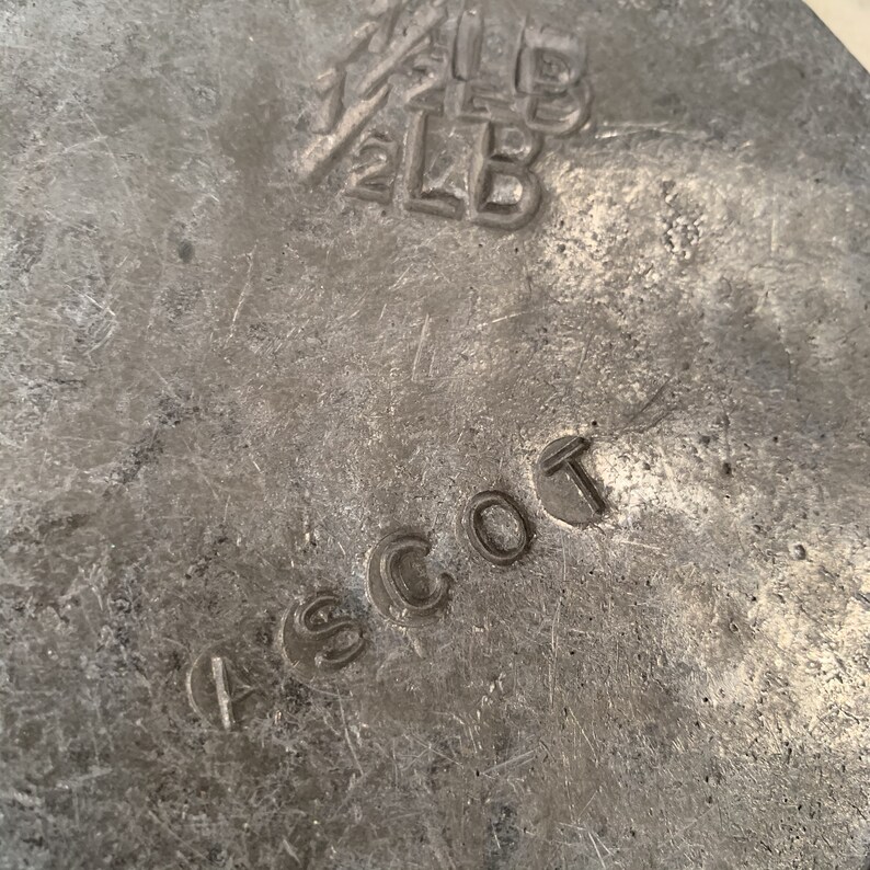 Vintage lead horse racing saddle weight Ascot 1/2 lb Etsy