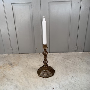 Antique French 17th Century bronze candlestick