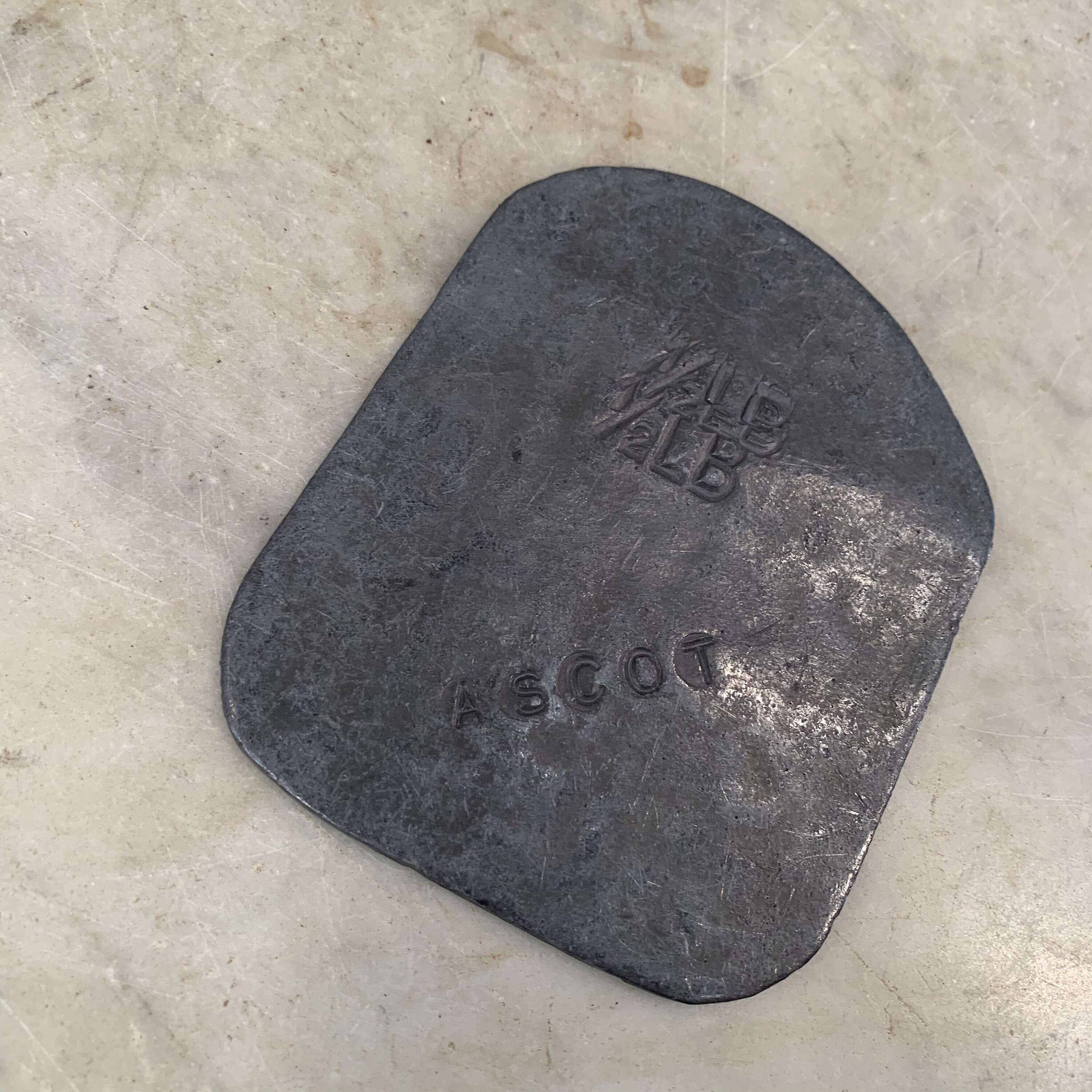 Vintage lead horse racing saddle weight Ascot 1/2 lb Etsy