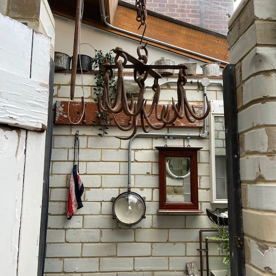 Ancien crochet de boucherie fer forgé X 2 déco cuisine - Décoration