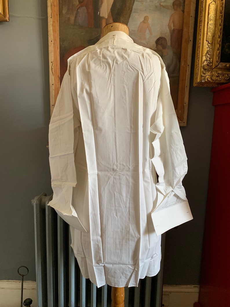 Antique English white cotton dress shirt by Hawes /& Curtis London size 16 final instalment SOLD to Joven